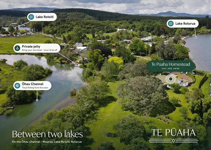 Ferienhaus Te Puaha | River & Lakefront Retreat *